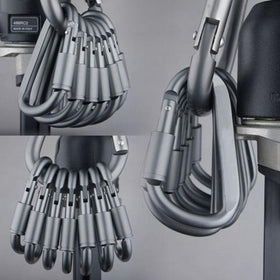 Hot Sale Carabine 6pcs/lot Travel Kit Camping Equipment Alloy Aluminum Survival Gear Mountaineering Hook Mosqueton Carabiner