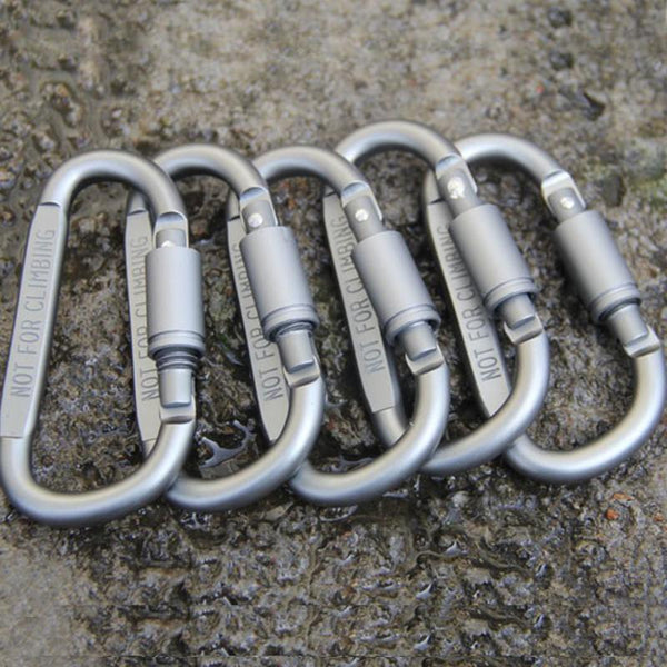 Hot Sale Carabine 6pcs/lot Travel Kit Camping Equipment Alloy Aluminum Survival Gear Mountaineering Hook Mosqueton Carabiner