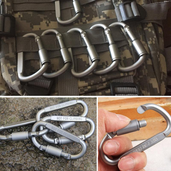 Hot Sale Carabine 6pcs/lot Travel Kit Camping Equipment Alloy Aluminum Survival Gear Mountaineering Hook Mosqueton Carabiner