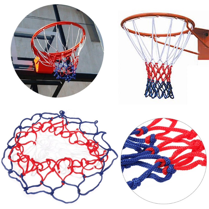 Universal 5mm Red White Blue Basketball Net Nylon Hoop Goal Rim Mesh
