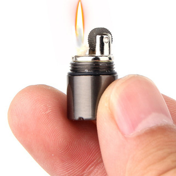 Mini Compact Kerosene Lighter Key Chain Capsule